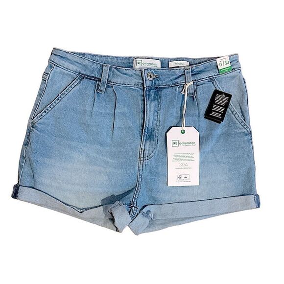 Celebrity Pink ReGeneration Mindful Denim Jean Mom High Rise Shorts 11/30 NWT - Picture 1 of 7